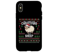 Pull de Noël « All I Want for Christmas is A Sheep Ugly Xmas » Coque pour iPhone X/XS