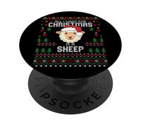 Pull de Noël « All I Want for Christmas is A Sheep Ugly Xmas » PopSockets PopGrip Adhésif