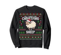 Pull de Noël « All I Want for Christmas is A Sheep Ugly Xmas » Sweatshirt