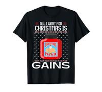 Pull de Noël Amusant « All I Want for Christmas is Gains » T-Shirt