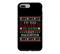 Pull de Noël Amusant avec Inscription « I'm Too Cute to Wear Christmas » Coque pour iPhone 7 Plus/8 Plus