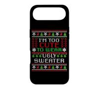 Pull de Noël Amusant avec Inscription « I'm Too Cute to Wear Christmas » Coque pour iPhone Air