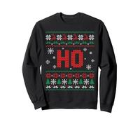 Pull de Noël Amusant pour Couple avec Inscription « Where's My Ho at » Sweatshirt, Unisexe pour Adultes, Noir, XL