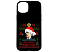 Pull de Noël Amusant Woodrow président Wilson Moche Hiver Coque pour iPhone 15 Plus