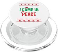Pull de Noël Assorti « I Come in Peace I'm Peace » PopSockets PopGrip pour MagSafe