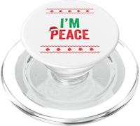 Pull de Noël Assorti « I Come in Peace I'm Peace » PopSockets PopGrip pour MagSafe