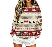 Pull de Noël avec imprimé Gnome Christmas Sweater Pull de Noël Pullover Pull de Noël pour Festival Fête Noël Jumper Nouvel An