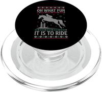 Pull de Noël avec Inscription « Oh What Fun It is to Ride Horse Ugly Horse » PopSockets PopGrip pour MagSafe
