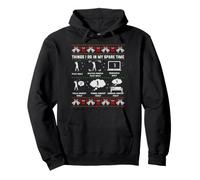 Pull de Noël avec Inscription « Things I Do in My Spare Time Play » Sweat à Capuche