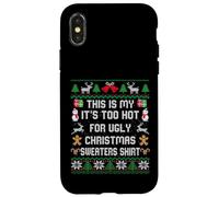 Pull de Noël avec Inscription « This is My It's Too Hot for Ugly » Coque pour iPhone X/XS