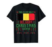 Pull de Noël Belgique - Motif drapeau belge T-Shirt