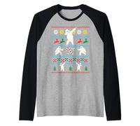 Pull de Noël Big Foot Dabbing Yeti Ugly Winter Dab Meme Manche Raglan