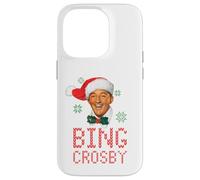 Pull de Noël Blanc Bing Crosby Coque pour iPhone 14 Pro