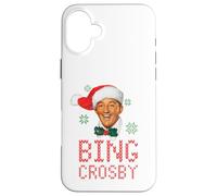 Pull de Noël Blanc Bing Crosby Coque pour iPhone 16 Plus