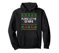 Pull de Noël Collant « Please Let me go Home » introverti Sweat à Capuche