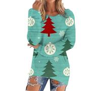 Pull de Noël confortable à manches longues pour femme, Noir , L