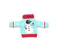 Pull de Noël en tricot pour bouteille de vin, pulls, manteau, sac cadeau, décorations de fête d'anniversaire