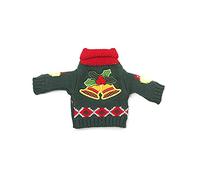 Pull de Noël en tricot pour bouteille de vin, pulls, manteau, sac cadeau, décorations de fête d'anniversaire