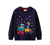 Pull De Noel Enfant 2ans Sweat-Shirt Doux Et Confortable Pull De Noël pour Garçon Col Rond Niño Camiseta Fête Noël Décontracté Pulls Automne/Hiver Sport Décontracté