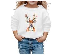 Pull De Noël Enfant Fille, Sweater Blouses Pullover Automne Hiver Top Pour Adolescentes Et Filles Sans Chapeau Pull-Over Tricot Garçons Fille Col Rond Manches Longues Christmas Jumpers À Funny Imprimé