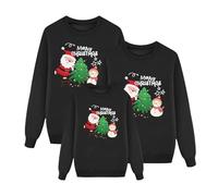 Pull De Noel Enfant Garcon Pulls De Noel Veste d'hiver Enfant Filles Manches Longues Thermique Enfants avec Imprimé Noël Tricoté Pulls Noël Veste d'hiver Ensemble Familial Nouvel an-Mom