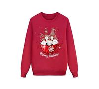 Pull De Noel Enfant Manches Longues, Pulls De Noël pour Enfants Imprimé GNOME Col Rond Pull De Noel Hiver Chaud Pulls De Noël pour Enfants Sweat Christmas Fête Glamour Sweats Girl 3-10 Ans