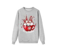 Pull De Noel Enfant Manches Longues, Pulls De Noël pour Enfants Imprimé GNOME Col Rond Pull De Noel Hiver Chaud Pulls De Noël pour Enfants Sweat Christmas Fête Glamour Sweats Girl 3-10 Ans