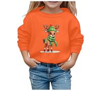 Pull De Noël Enfant, Noel Femme Sweatshirt Hiver Chaud Longue Manches Tops Christmas sans Chapeau Sweat Imprimé Kawaii Ado Fille Sweat-Shirt Blouses Pullover Automne Top pour Adolescentes Et Filles