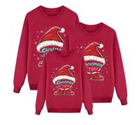 Pull de Noël Famille Pull de Noël Moche Ensemble Familial Sweat à Manches Longues Sweat imprimé de Noël Ensemble Familial Nouvel an pull femme Nouvel an Pullover Shirts Couple #