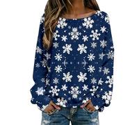 Pull De Noël Femme Manche Longue Pull De Noël Femme Chaud Femmes Automne Hiver Europe Et États-Unis Création Noël Tricot Manche Longue Col Rond Imprimé Élégant Ugly Christmas Sweater