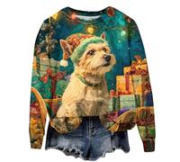 Pull De Noel Femme Moche V Famille Vetement sans Pull Sweat Col Elegant Noir De Chic sous Plaid Laine Et Polaire Rose Noel Sweatshirts Cachemire Pulls Grande Automne Noël Femme