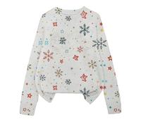 Pull De Noel Femme Musical Renne Oversize Xmas Jacquard Arbre de Noël Imprimé Tunique Top Casual Mignon Chic Automne Neige Sweat Shirts Grande Taille Manches Longues Rigolo Noêl Assorti T-Shirt