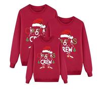 Pull De Noel Femme Renne de Noël pour la Famille Homme Enfants Longue Manches Tops Christmas Sweater Pulls Familles Col Rond Sweat-Shirt Hiver Chaud Santa Wapiti Imprimé Assortis Kids