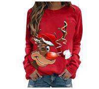 Pull De Noël Femme Sweat Famille Vert Grande Taille Drôle Et Moche Déguisement Adulte Père Noël Cachemire Hiver