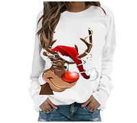 Pull De Noel Femme Sweat Moche Tres Drole Laine En Pull'de Le Plus Noël Coton Sans Capuche Ugly Sweater Christmas Vetement Thermique Sapin Rose Sweet Hiver Grande Taille Pulls Sweatshirts Sweatshirt