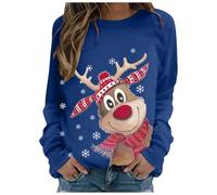 Pull De Noel Femme Ugly Sweatshirts Beau Drole Jumper Chic Vêtements Pulls Women Ado Fille Joli Haut Sexy Adulte Shirt Norl Rigolo Grande Taille Christmas Le Plus Vetement Sweater Moche Noël Sweat