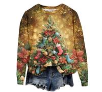 Pull De Noel Femme V Manche Laine Chaud Pulls Moche Chic Famille Noir Grande Femme Cachemire Elegant Sweat Noel sous Noël sans Col De Oversize Pull Automne Polaire Sweatshirts