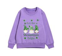 Pull De Noel Fille 14 Ans,Hoodie Chaud pour Enfants - édition Saint-Patrick imprimée Manches Longues Coton Doux Confort Optimal vêtement Scolaire et Loisir (Purple, 12-18 Months)