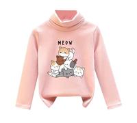 Pull De Noel Fille 5 Ans,Enfants 2024 BéBé GarçOns Filles Polaire Chemises Col Haut Doux Hauts T-Shirt Unisexe Pull Sweat