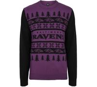 Pull de Noël - FOCO - NFL Teams Ugly Sweater - 100% coton - Col arrondi - Baltimore Ravens XXL