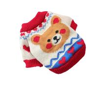 Pull de Noël for Petit Chien en Maille Acrylique à Motif Jacquard, Motif Teddy Bichon Frisé, vêtements Chauds d'intérieur et d'extérieur(W5,S 4-6jin)