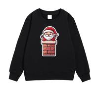 Pull De Noel Garcon 12 Ans, Children's Autumn and Winter Christmas Printed Pullover Hoodiefree (Black, 7-8 Years)