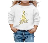 Pull De Noel Garçon, Femme Sweatshirt Hiver Chaud Longue Manches Tops Christmas sans Chapeau Sweat Imprimé Kawaii Ado Fille Sweat-Shirt Blouses Pullover Automne Top pour Adolescentes Et Filles