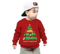 Pull De Noël Garçon, Sweat Femme Christmas Jumpers À Manches Longues Funny Imprimé sans Chapeau Kawaii Sweatshirt Ado Fille Sweat-Shirt Blouses Pullover Automne Hiver Top pour Adolescentes Et Filles