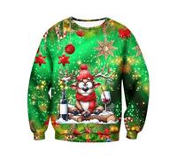 Pull De Noel Homme Christmas Boxer Sport Pulls Grande Taille Moche Calson pour Coton Noël Chrismas Sweater Microfibre Humour Couple Slip Francais Adulte Vetement Pul Jumper Men Sweat Tres Sweat-Shirt