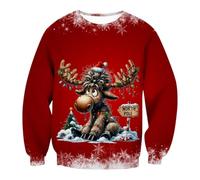 Pull De Noel Homme Christmas Jumper Calecon Sport Adulte Vetement Grande Taille Boxer Long Coton Moche Très Noël Respirant Ridicule Maintien Testicules Famille The Sweater Sweat Slip Drole Chic Funny