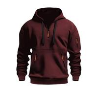 Pull de Noel Homme Grande Taille de Sport Sweat Noir Chic Manga Marque de Noel Marine Marin Zippe Swett a Capuche Sweet Homme sans Sweat À Capuche Vin XXL
