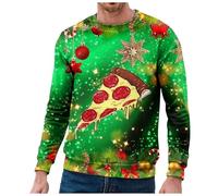 Pull De NoëL Homme Moche Funny 3D Christmas Jumper Sweat Noel Men Women Santa Claus Reindeer Funny Ugly Christmas Jumper Deer Sweatshirt Shirt