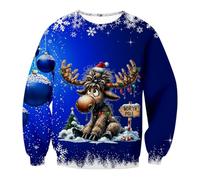 Pull De Noel Homme Noël Calecons Moche Vetement Boxer Coton Père Maintien Testicules Gilet the Long Grande Taille Renne Drole Humour Slips Ugly Sweater Christmas Très Sweat Caleçon Anti Transpiration