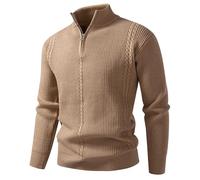 Pull De Noël Homme Pas Cher De Blanc Merinos Fin Original Camel Fermeture Daddy Sport avec Le Et Bordeau Éponge Debardeur Derrière Crew Island Halloween Shirts